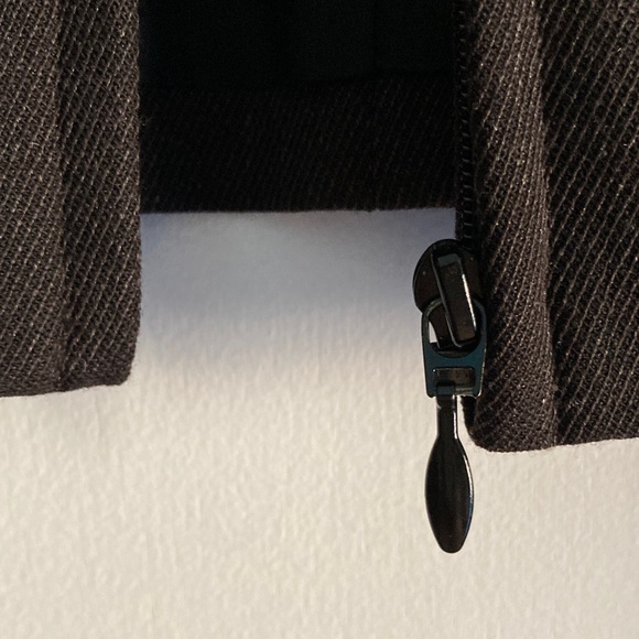 Teenflo Paris Judith & Charles Womens Size 8 Dark Gray Wool Zip Up Blazer Jacket - Picture 8 of 10